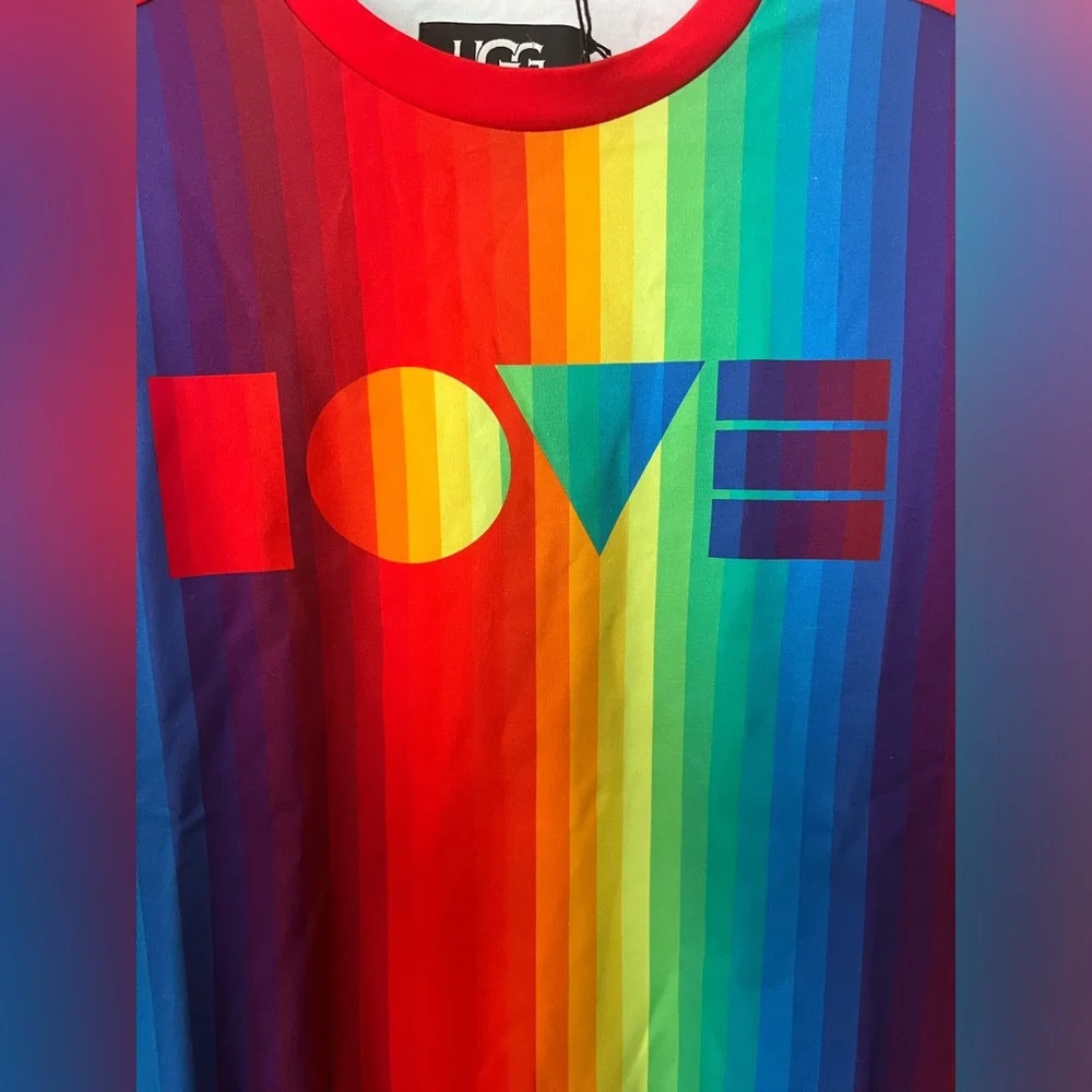 Ugg U Pride logo love crew neck short sleeve tee XS - Picture 7 of 11